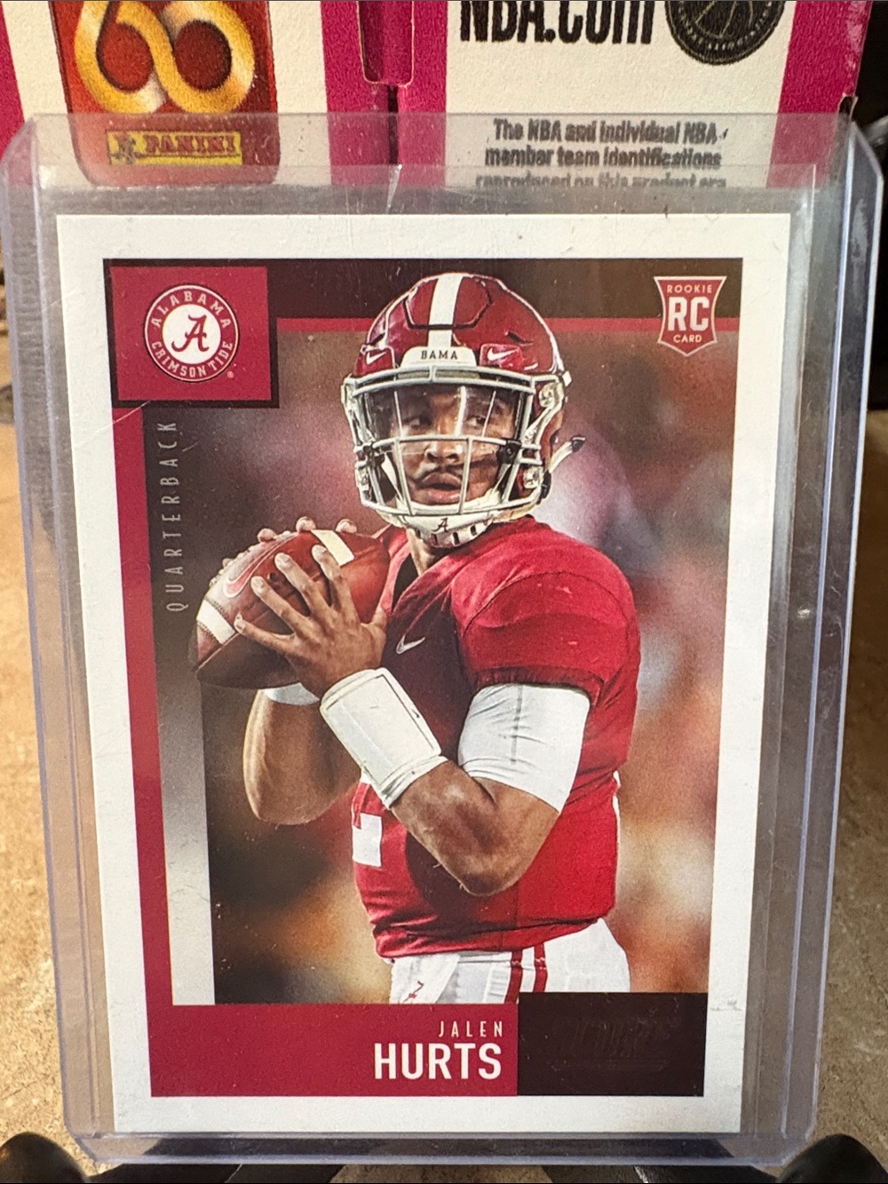 Jalen Hurts SCORE Rookie Football Card - Red & White